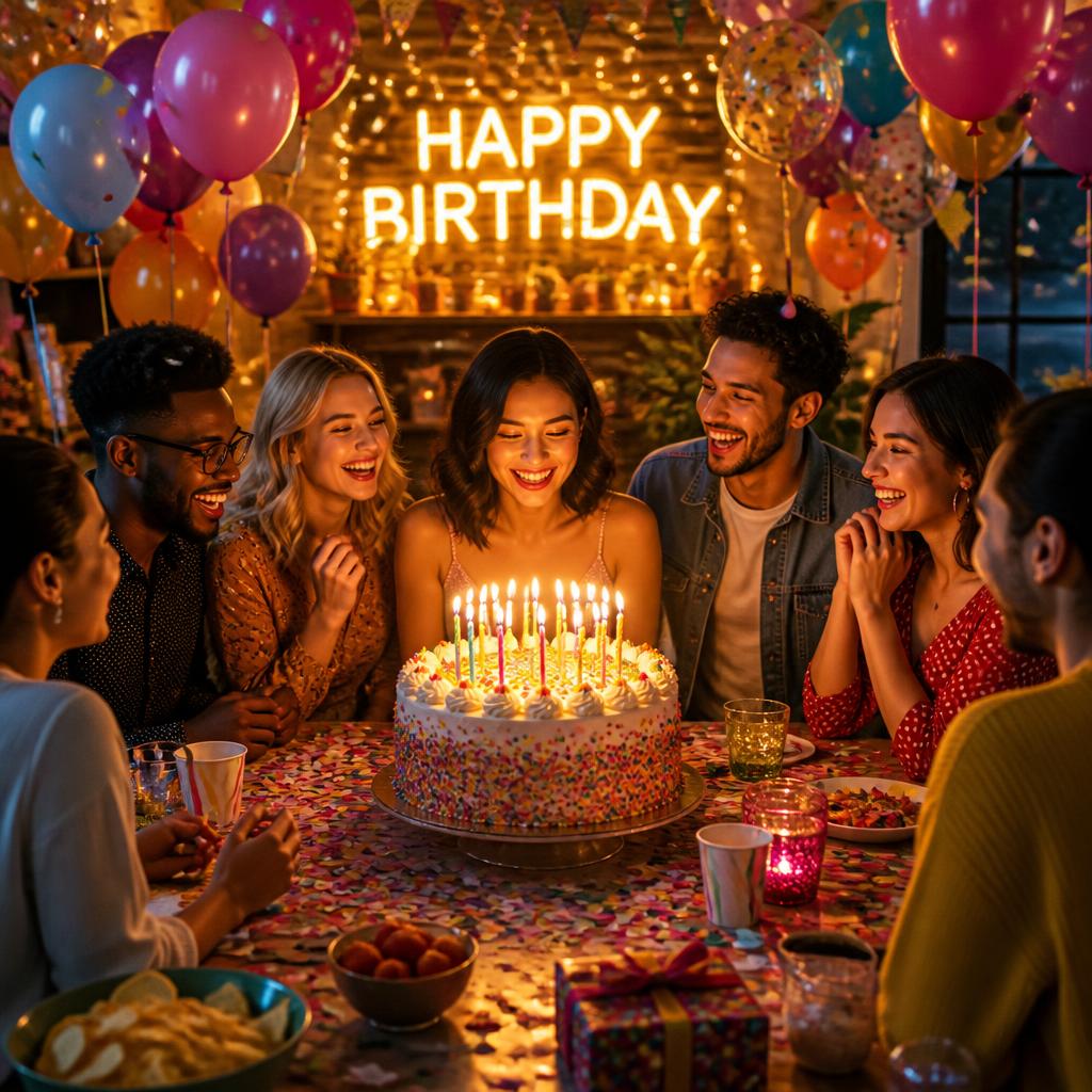 A festive birthday party scene